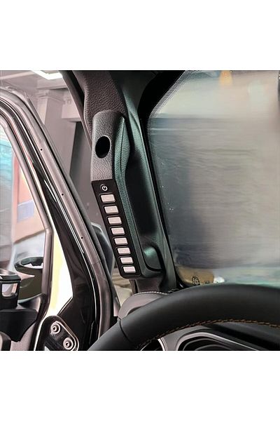 Voswitch 8 Switch Programmable Grab Handle Switch Panel, Jeep Wrangler JL & Gladiator JT 24-25