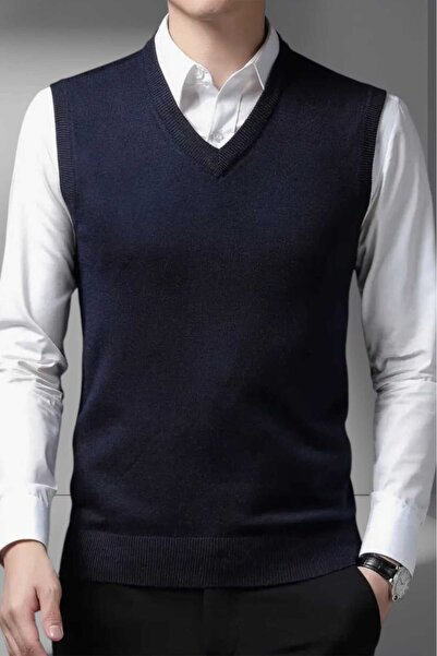 Uniquetrenders Чоловічий светр з V-подібним вирізом Светр Чоловічий светр з тонким вирізом