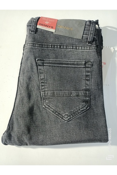 DENNYS reguler fit dar paça fermuarlı kot pantolon