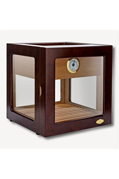 Lubinski Cam Küp Cedar Tepsili Puro Kutusu Humidor 40s
