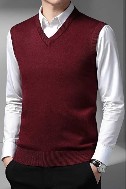 Uniquetrenders Чоловічий светр з V-подібним вирізом Светр Чоловічий светр з тонким вирізом