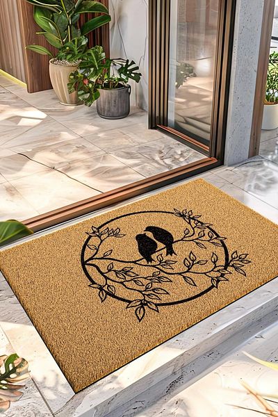 Decovetro 40X60 cm Patterned Bird Mat - Door Decorative