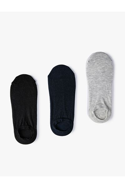 Koton Set of 3 Sneaker Socks Multicolor
