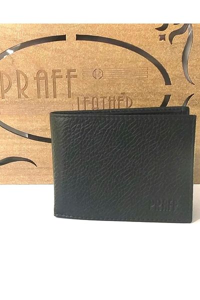 Praff P8060 Men's Genuine Leather Inside Snap Horizontal Multi-Compartment Wallet
