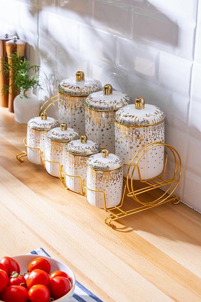 ACAR Joanne 8 Piece Spice Set - Gold Color