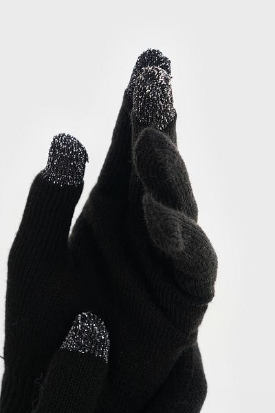 Glove workshop Mănuși negre plate cu ecran tactil pentru femei