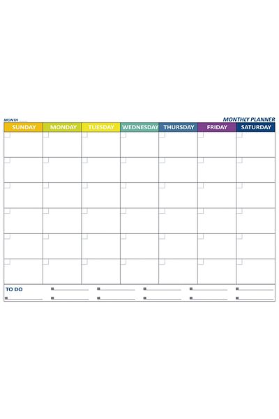 ZERO LAND 60 cm X 90 cm Static Paper Monthly Planner - 647140