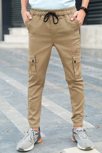 Zaziko Kids Boy's Lycra Double Pocket Cargo Pants Pnt.5157-Z