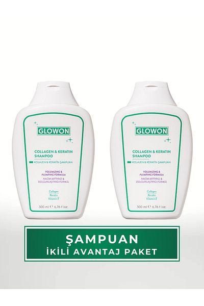 GLOWON Revitalizing & Plumping Keratin Shampoo Advantageous Set of 2