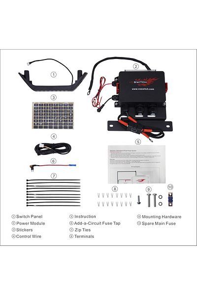 Voswitch 8 Switch Programmable Grab Handle Switch Panel, Jeep Wrangler JL & Gladiator JT 24-25