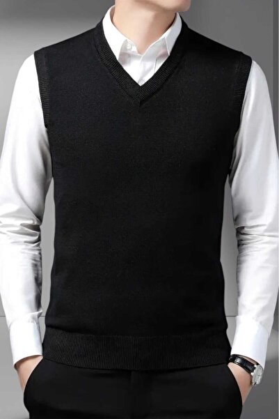 Uniquetrenders Чоловічий светр з V-подібним вирізом Светр Чоловічий светр з тонким вирізом