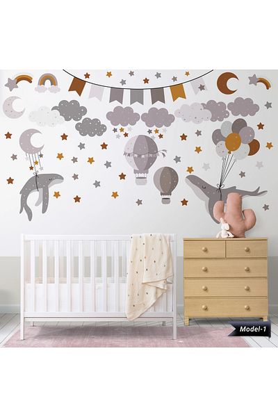 Cengo Autocolant pentru copii (MODEL-1) 100 Cm X 100 Cm Dpmah