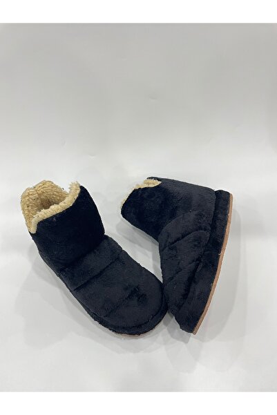 Genel Markalar Peluş Siyah Kadın Yünlü Panduf