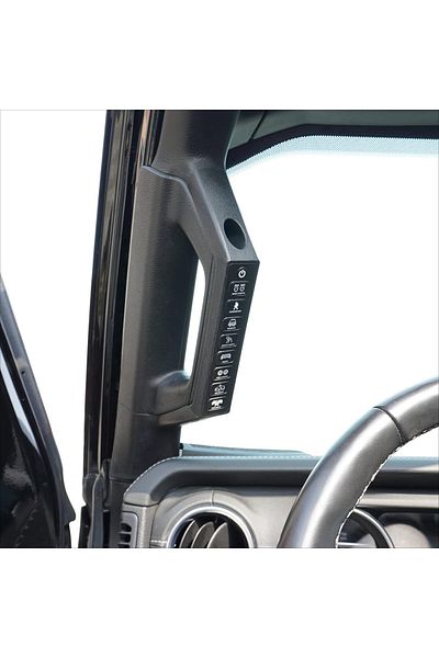 Voswitch 8 Switch Programmable Grab Handle Switch Panel, Jeep Wrangler JL & Gladiator JT 18-23
