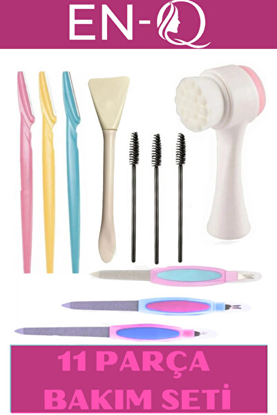 ENQ 11 Parça Bakım Seti KAŞ USTURASI - KAŞ KİRPİK FIRÇASI - MASKE SÜRME APARA...