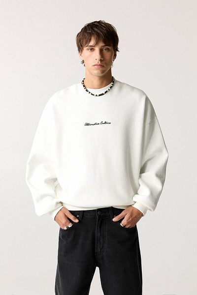 Pull & Bear Sweatshirt with Tree Pattern on the Back