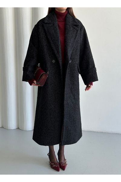 Laluvia Black Lasa Long Coat - 511132