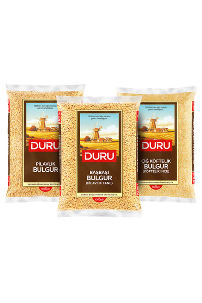 Duru Bulgur 3'lü Duru Bulgur Paketi 1 kg