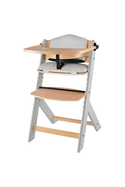 Kinderkraft - كرسي مرتفع للأطفال من Enock مع وسادة - رمادي