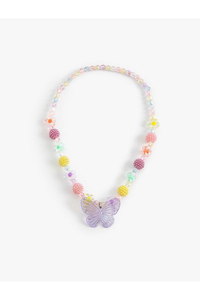 Koton Colorful Beaded Butterfly Necklace