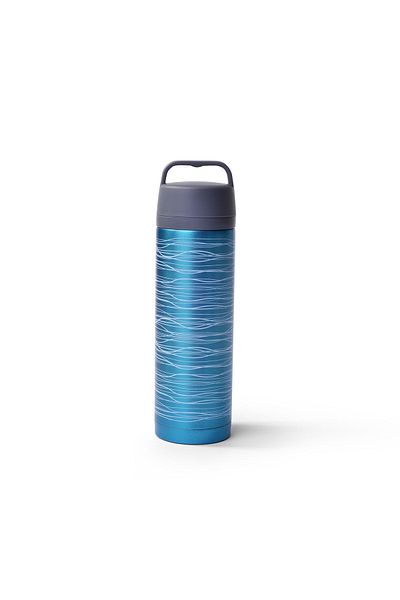 Fissman Portable Stainless Steel Vacuum Flask With Thermal Insulation Blue/Green 0.5L