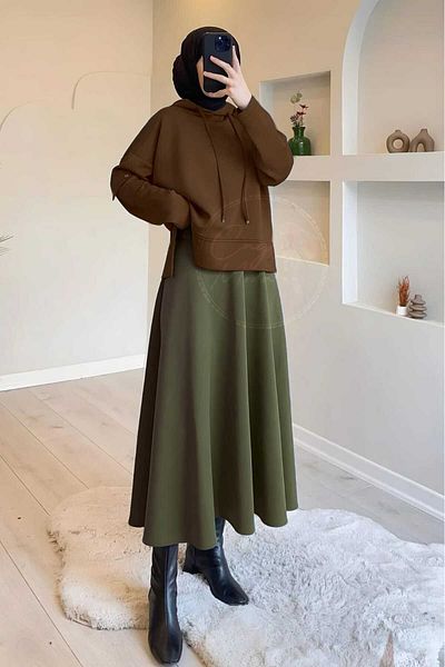 CNG MODA Women's Scuba Fabric Hijab Skirt