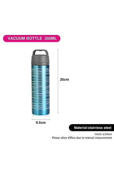 Fissman Portable Stainless Steel Vacuum Flask With Thermal Insulation Blue/Green 0.5L
