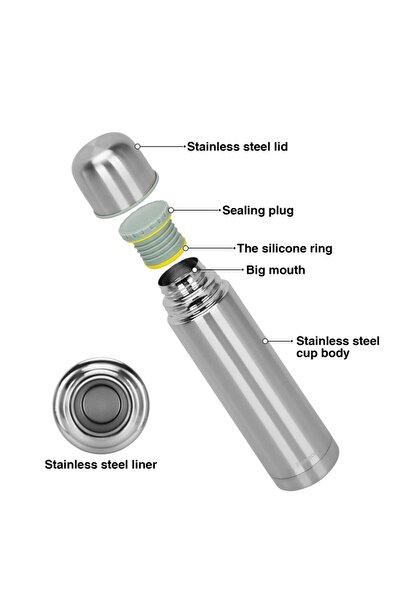 Fissman Double Wall Vacuum Flask 1000 ml Stainless Steel