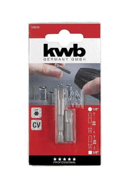 Kwb 105210 Socket Adapter Set 2 Pieces 30mm and 50 mm