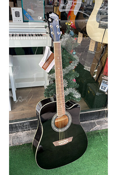 3M Atölye Elektro Akustik Gitar Jumbo Kasa Siyah Gitar Naturel Gitar