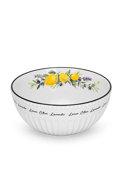 Fissman Salad Bowl Lemon Provence Series 20cm Porcelain