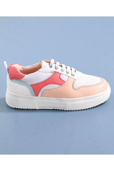 Pine kids Lace Up Casual Shoes Color Block - White