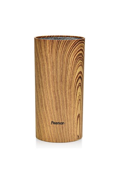 Fissman Round Shaped Kitchen Knife Organizer Brown 11 x 22cm