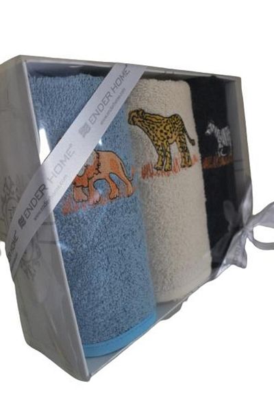 Ender Home Minizoo 3-Piece Kitchen Towel Set – 30X50 cm