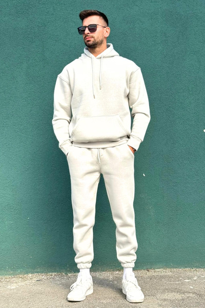 YAKAMEL Unisex Βαμβακερό Σετ Φόρμας με 3 Κλωστές, Χοντρό