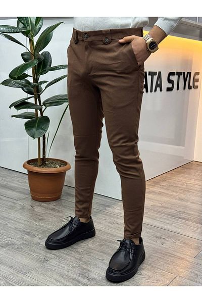 BYATA MENS STYLE Men's Slim Fit Classic Trousers