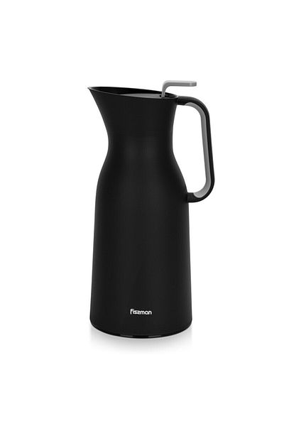 Fissman Vacuum Insulated Flask 1000 ml Black with Pink Glass Liner