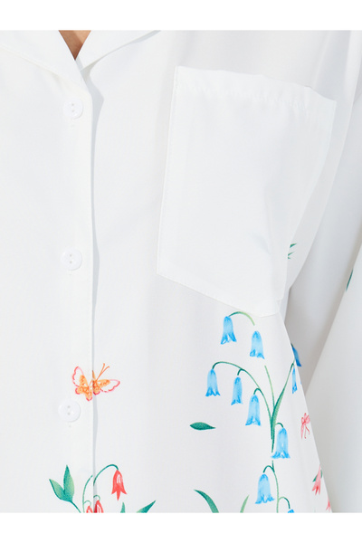 Styli Floral Print Long Sleeves Shirt & Pants Pyjama Set