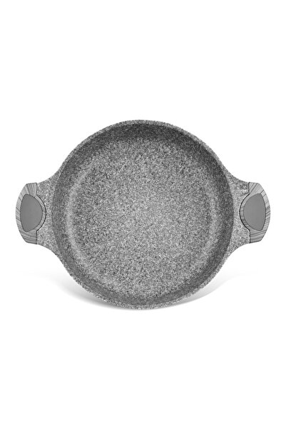 Fissman Shallow Casserole Black/Grey 28x8cm/4.1L Aluminum w/ Induction Bottom Non Stick Coating