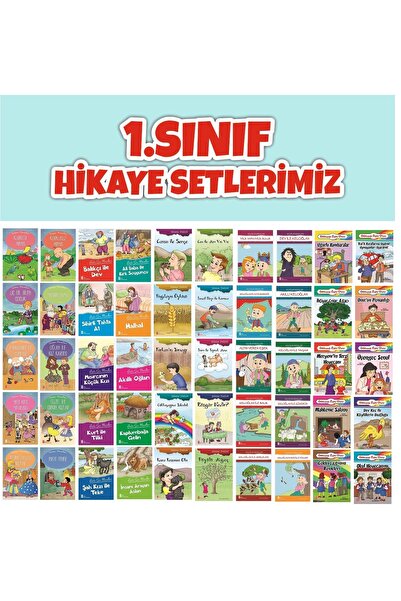 Ata Yayıncılık 1.Sınıf Kitaplık ve Kütüphane İçin 50 li Hikaye Seti (16 sayfa)