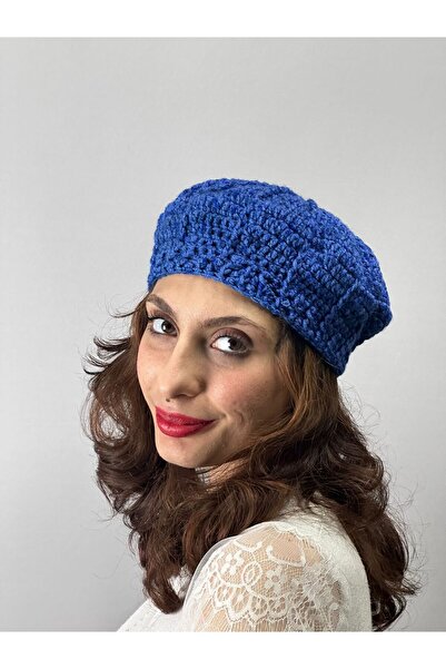 Gönülden Tasarım BERETA RESSAM FEMEI FRANCEZĂ TRICOTATĂ MÂNĂ