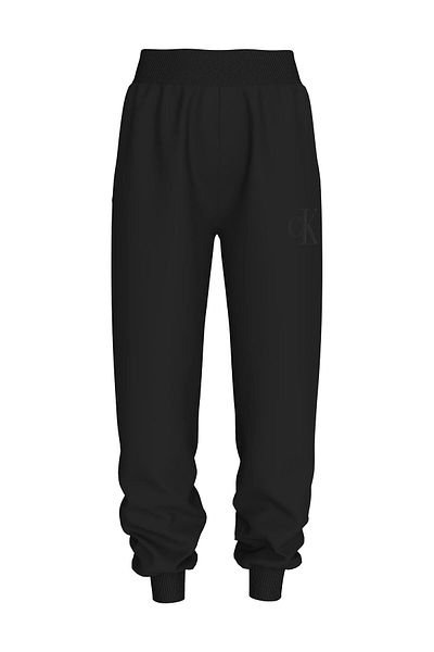 Calvin Klein Dámské tepláky CK RAISED Jogger s embosovaným logem – černé