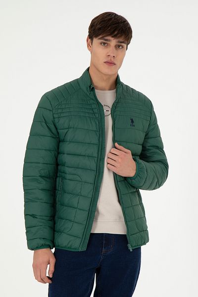 U.S. Polo Assn. معطف رجالي باللون الأخضر الداكن 50292902 -VR079
