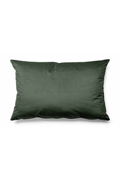 Pilloveland لون موحد - غطاء وسادة لون واحد منجد قماش شمواه 50*30 سم - أخضر داكن