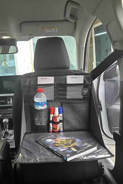 RevuBaby Car Seat Back Item Organizer Organizer Folding and Table Having Feature Car Interior Organizer