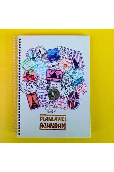 Glanart Timeless My Weekly Agenda Manifest Notebook 17X24Cm 100 Sheets Planner Notebook Stamp Pattern