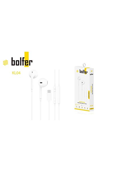 bolfer Type-C Girişli kablolu kulaklık (EARPHONES High Quality Stereo & CALLS...