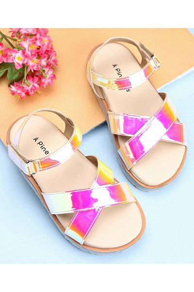 Pine kids Velcro Closure Sandals - Pink