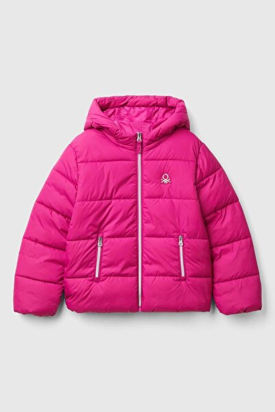 Benetton Girl's Coat - Purple