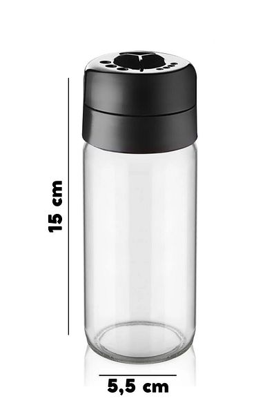 Bkmc 6 Pieces Star Spice Rack Set with Three Stage Swivel Lid - 310 Cc